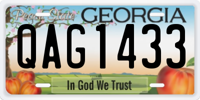 GA license plate QAG1433