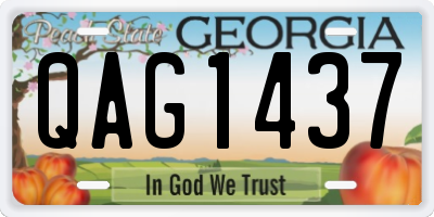 GA license plate QAG1437