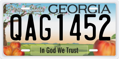 GA license plate QAG1452