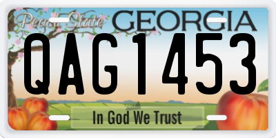 GA license plate QAG1453