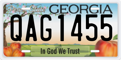GA license plate QAG1455