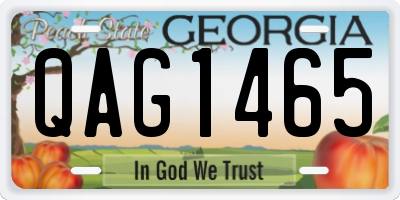 GA license plate QAG1465