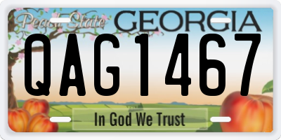 GA license plate QAG1467