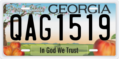 GA license plate QAG1519