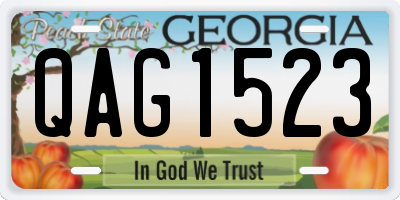 GA license plate QAG1523