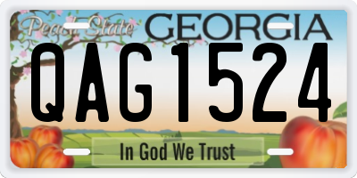 GA license plate QAG1524