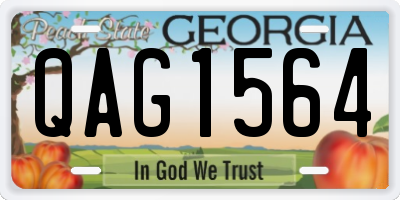GA license plate QAG1564