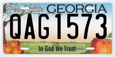 GA license plate QAG1573
