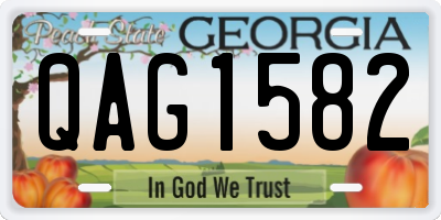 GA license plate QAG1582