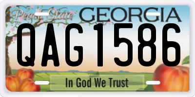 GA license plate QAG1586