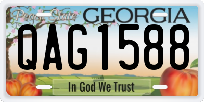 GA license plate QAG1588