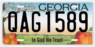 GA license plate QAG1589