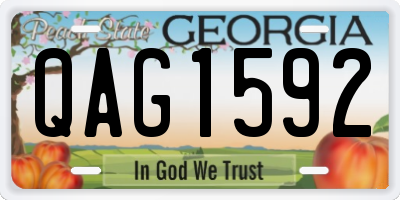GA license plate QAG1592