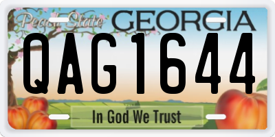 GA license plate QAG1644