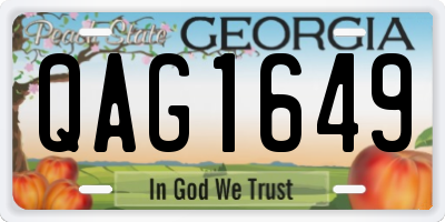GA license plate QAG1649