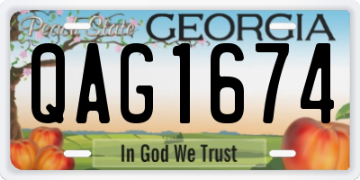 GA license plate QAG1674