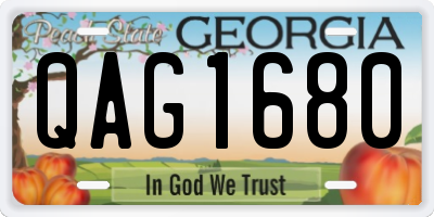 GA license plate QAG1680