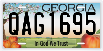 GA license plate QAG1695