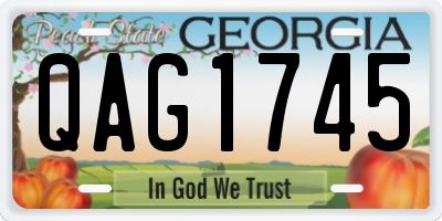 GA license plate QAG1745