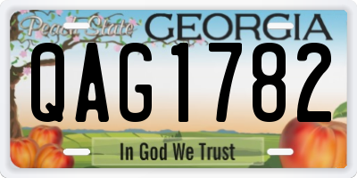GA license plate QAG1782