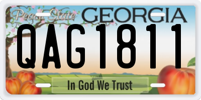 GA license plate QAG1811