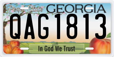 GA license plate QAG1813