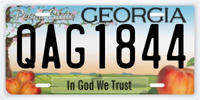 GA license plate QAG1844