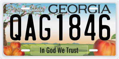 GA license plate QAG1846