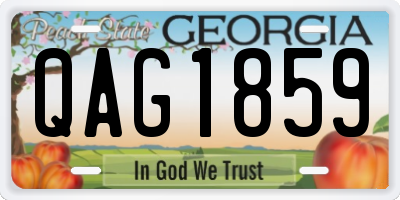 GA license plate QAG1859