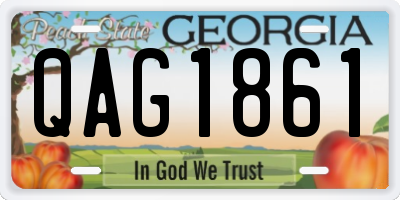GA license plate QAG1861