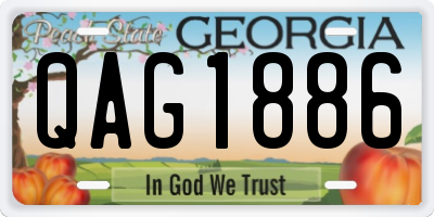 GA license plate QAG1886