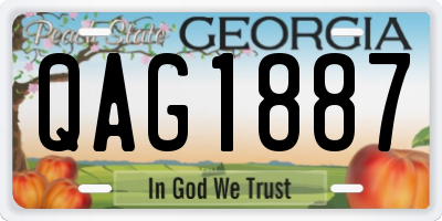 GA license plate QAG1887
