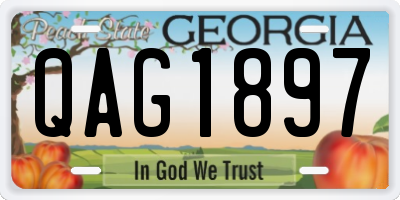 GA license plate QAG1897