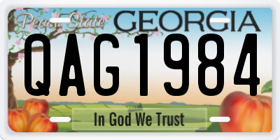 GA license plate QAG1984