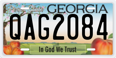 GA license plate QAG2084