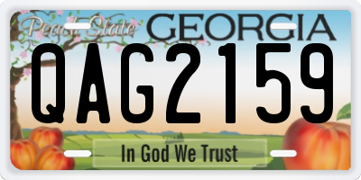 GA license plate QAG2159