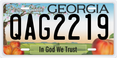 GA license plate QAG2219