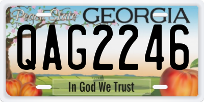 GA license plate QAG2246