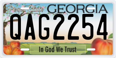 GA license plate QAG2254