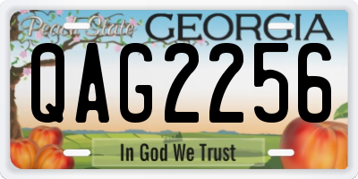 GA license plate QAG2256