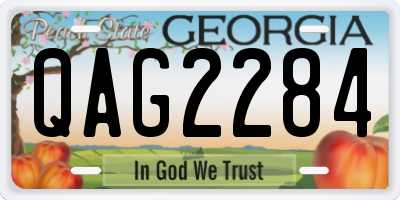 GA license plate QAG2284