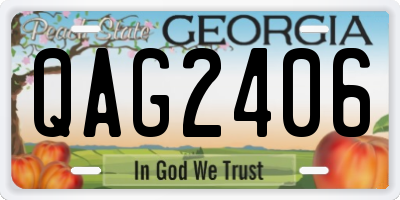GA license plate QAG2406