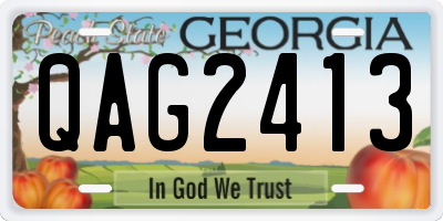 GA license plate QAG2413