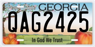 GA license plate QAG2425