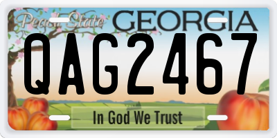 GA license plate QAG2467