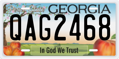 GA license plate QAG2468