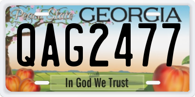 GA license plate QAG2477