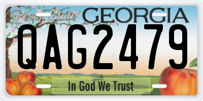 GA license plate QAG2479