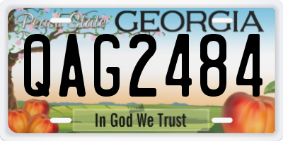 GA license plate QAG2484