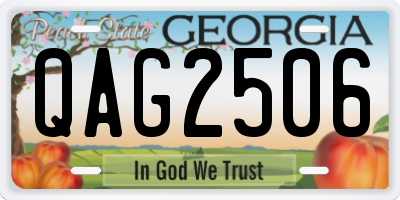 GA license plate QAG2506